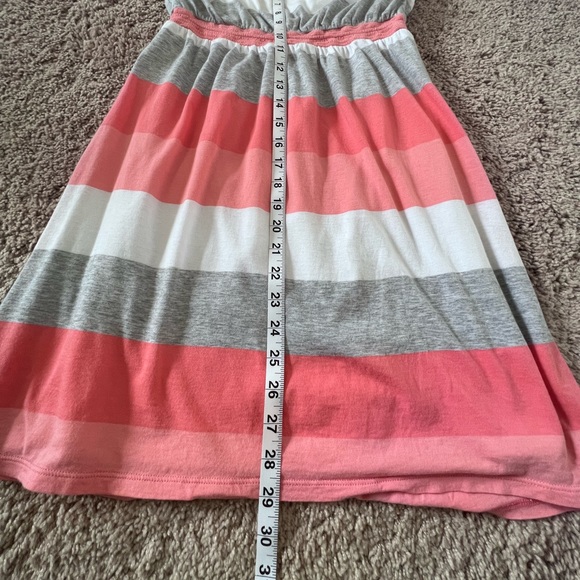 Coral Banana Republic Stripe Tube Top Sleeveless Strapless Summer Dress - Picture 5 of 7